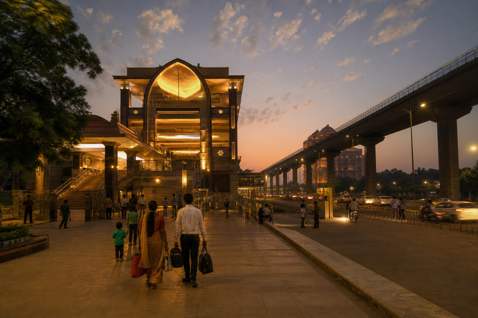 Taj East Gate area metro station travel visual for Agra tourists