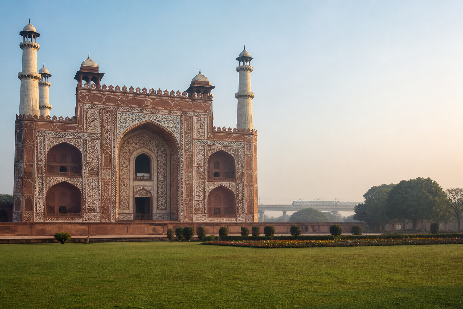Sikandra Akbar tomb metro context