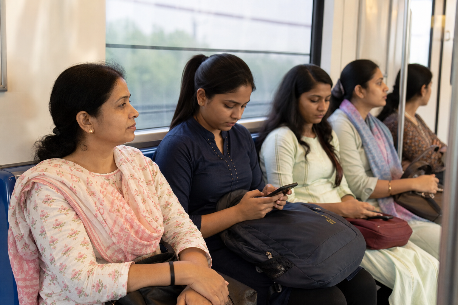 Women safety and reserved coach information visual